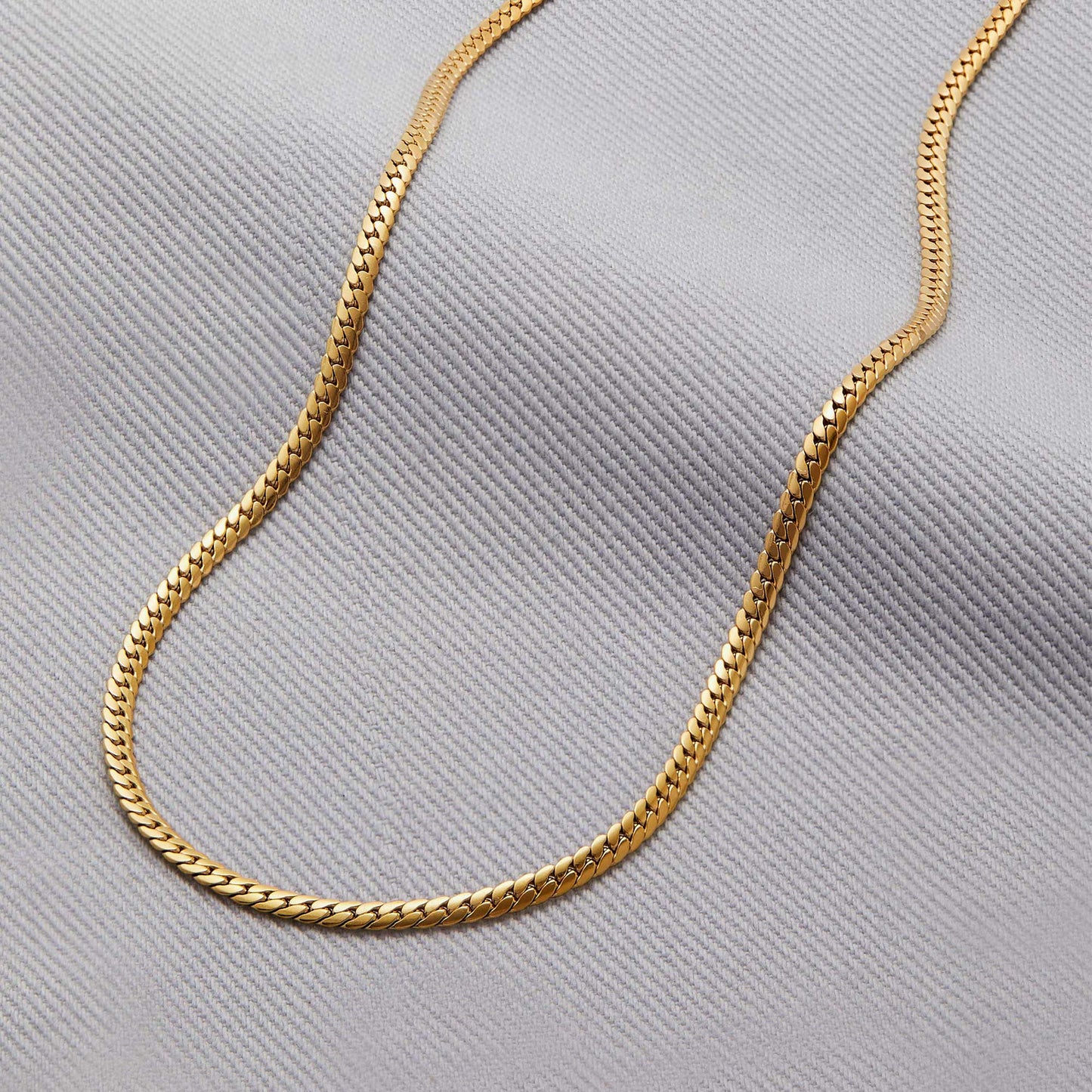 Archie's and Son Jewelry and Repairs Herringbone Gold Chain Necklace - 4mm, 16 Inch