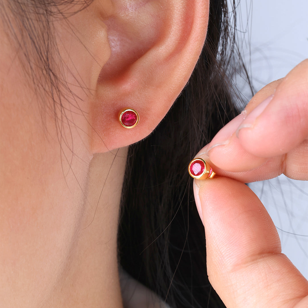 Archie's and Son Jewelry and Repairs Birthstone Bezel Studs