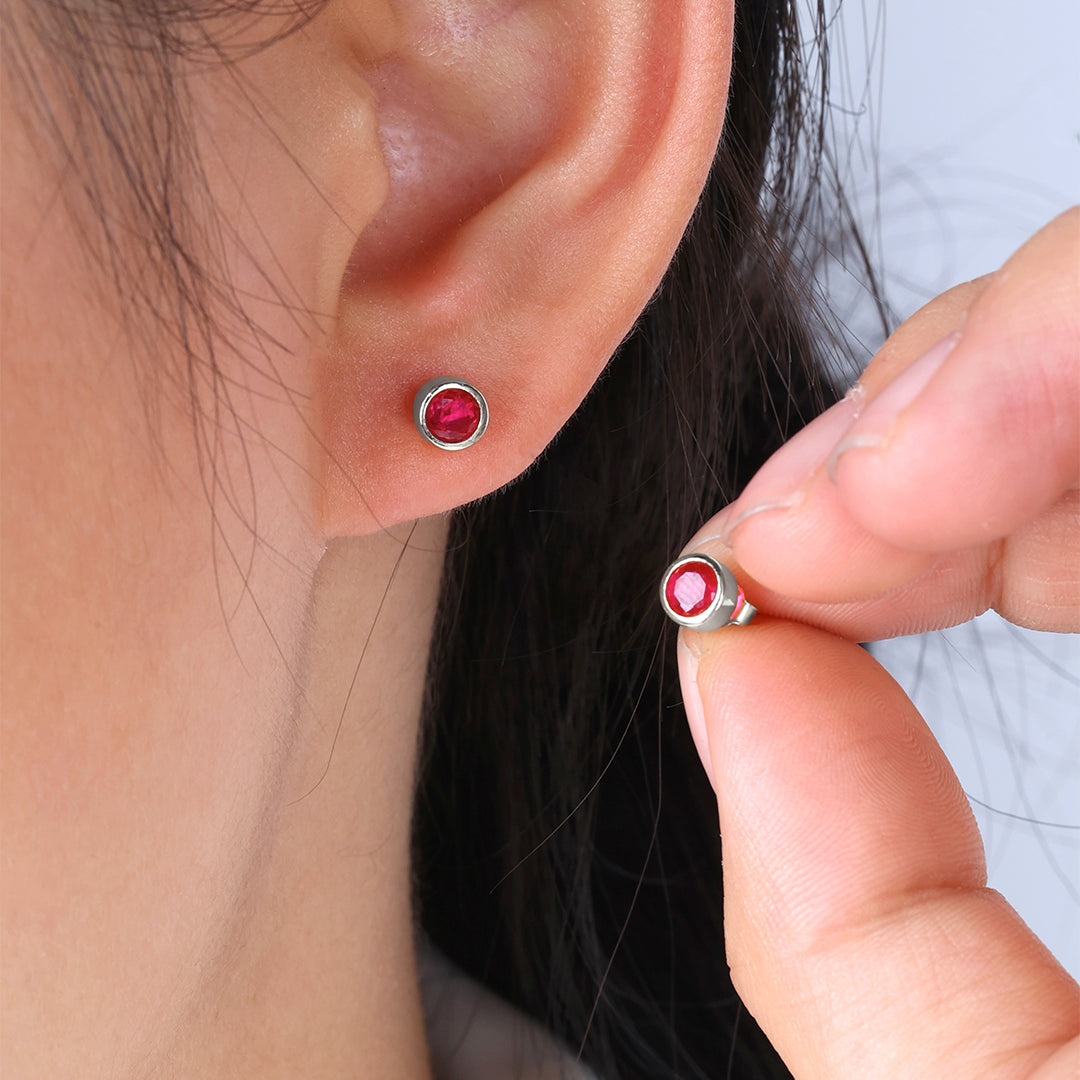 Archie's and Son Jewelry and Repairs Birthstone Bezel Studs