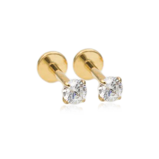 Crystal Sleeper Flatback Studs 18g | Archie's and Son Jewelry and Repairs