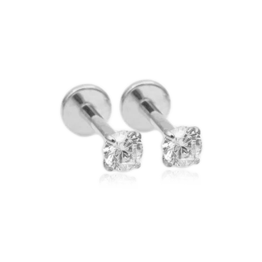 Crystal Sleeper Flatback Studs 18g | Archie's and Son Jewelry and Repairs