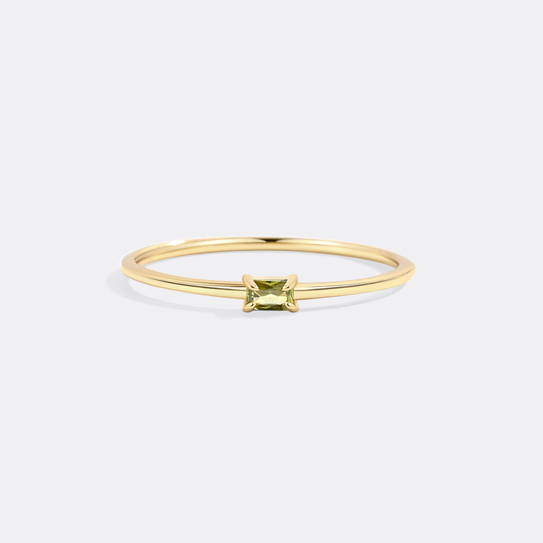 Dainty Baguette Birthstone Stacking Ring - Archie's and Son Jewelry and Repairs