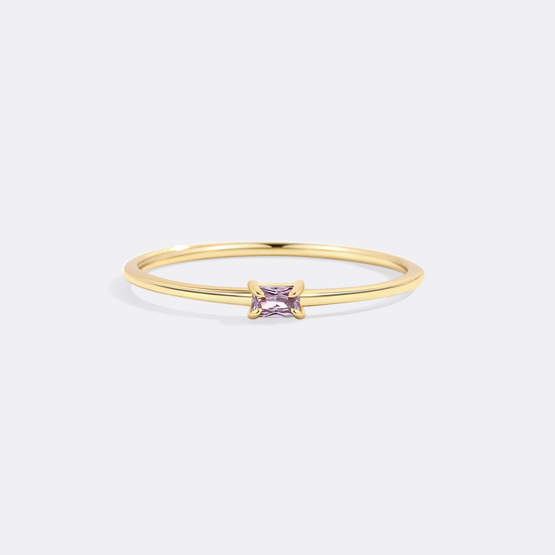 Dainty Baguette Birthstone Stacking Ring - Archie's and Son Jewelry and Repairs