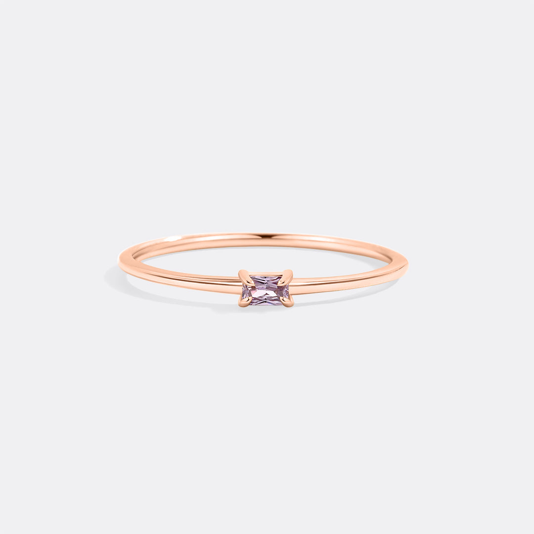 Dainty Baguette Birthstone Stacking Ring - Archie's and Son Jewelry and Repairs