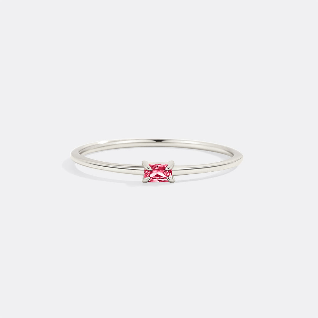 Dainty Baguette Birthstone Stacking Ring - Archie's and Son Jewelry and Repairs