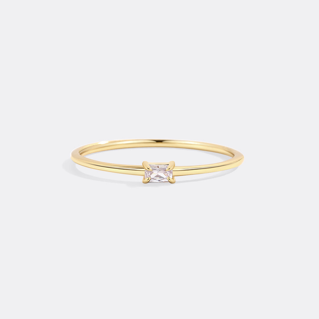 Dainty Baguette Birthstone Stacking Ring - Archie's and Son Jewelry and Repairs