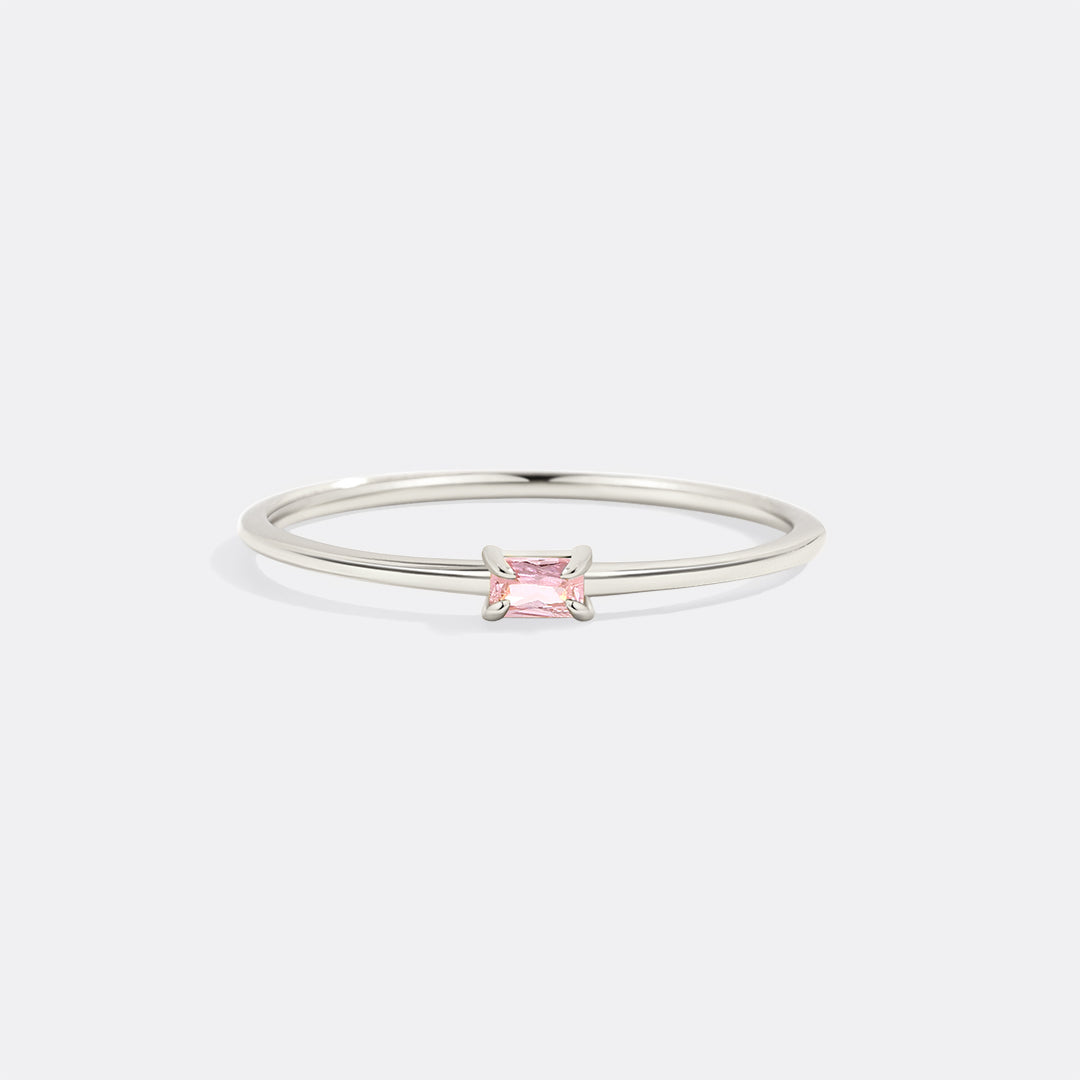 Dainty Baguette Birthstone Stacking Ring - Archie's and Son Jewelry and Repairs