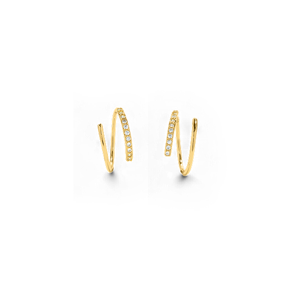 Archie's and Son Jewelry and Repairs Double Loop Huggie Hoop Earrings