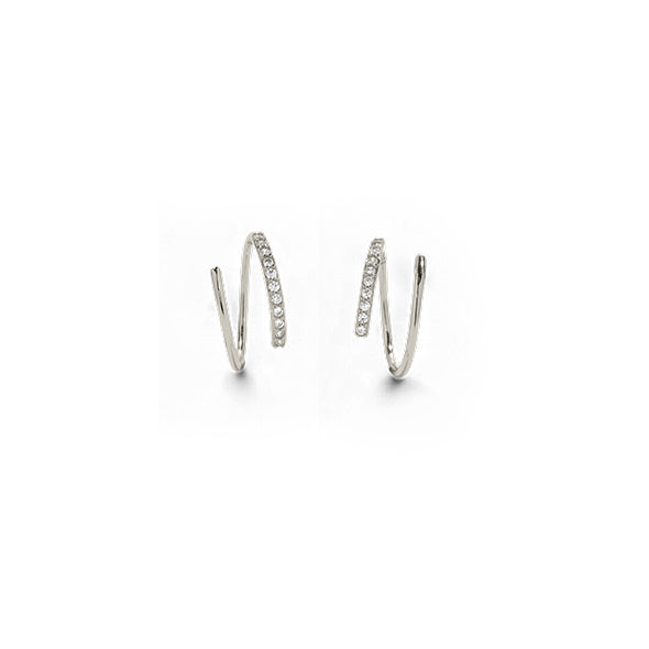 Archie's and Son Jewelry and Repairs Double Loop Huggie Hoop Earrings