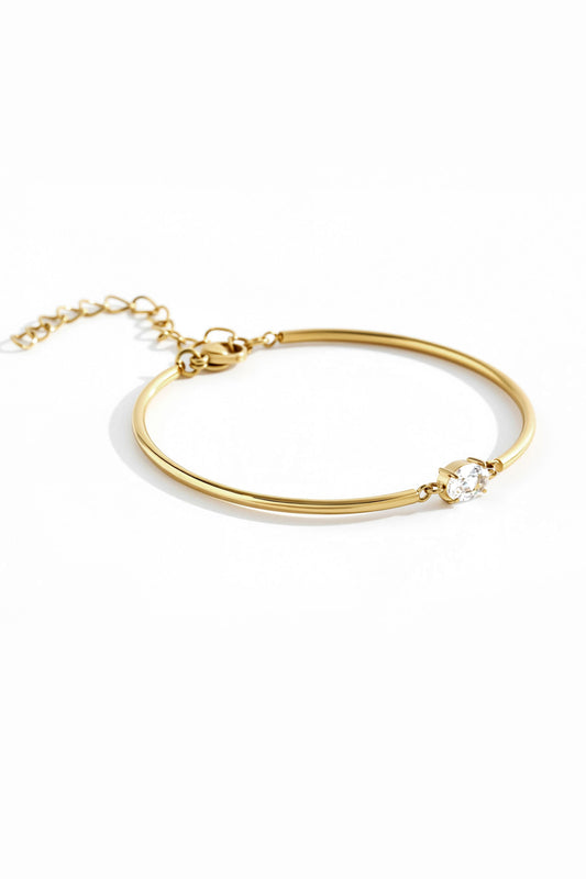 Archie's and Son Jewelry and Repairs Oval Gemstone Cuff Bracelet