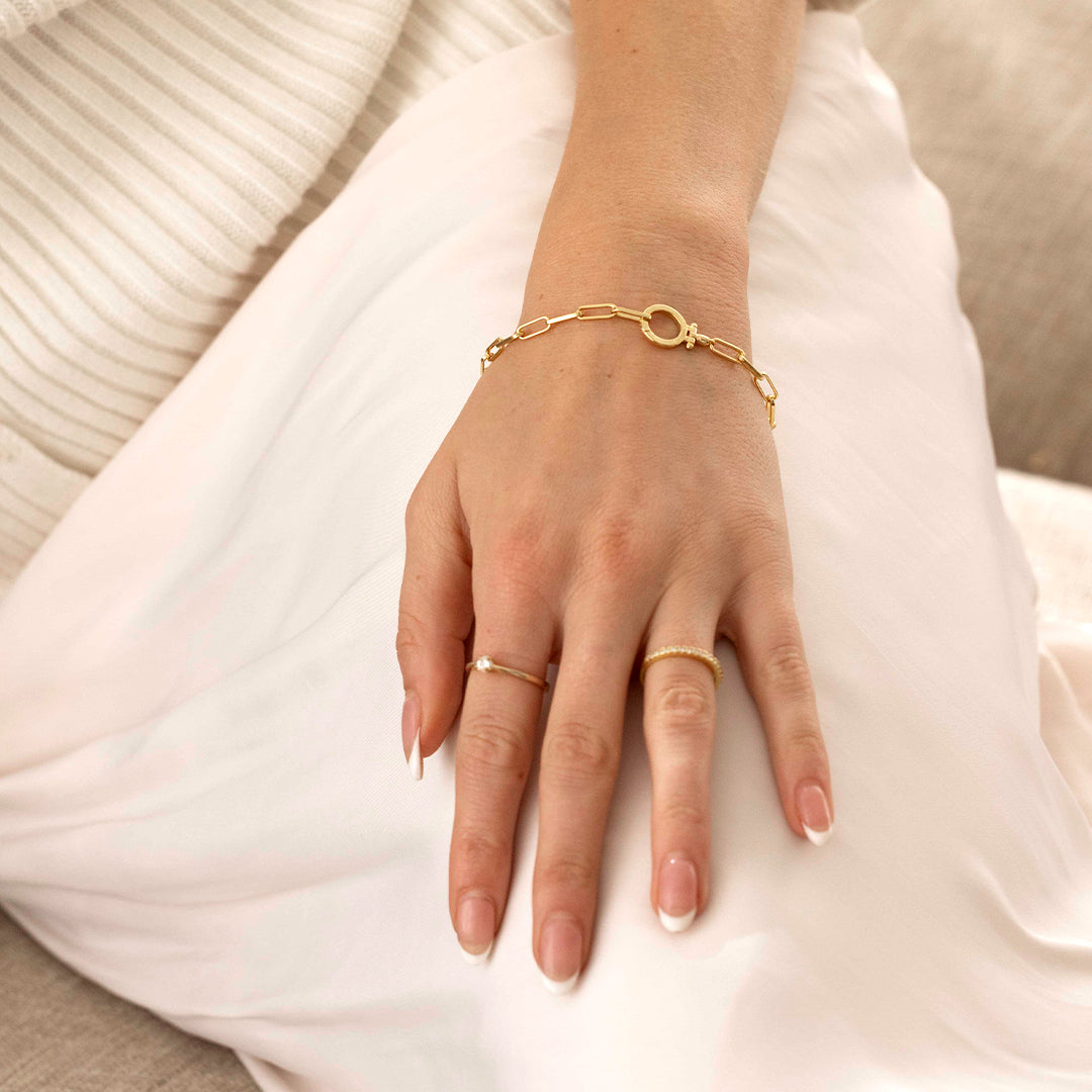 Archie's and Son Jewelry and Repairs Mint Paperclip Bracelet