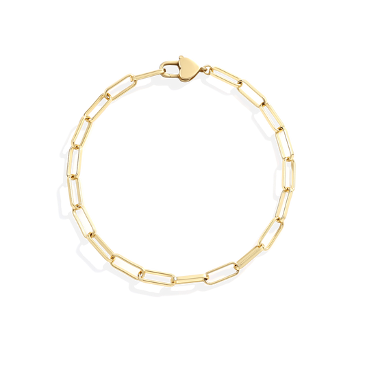 Archie's and Son Jewelry and Repairs gold-plated heart padlock bracelet on delicate chain