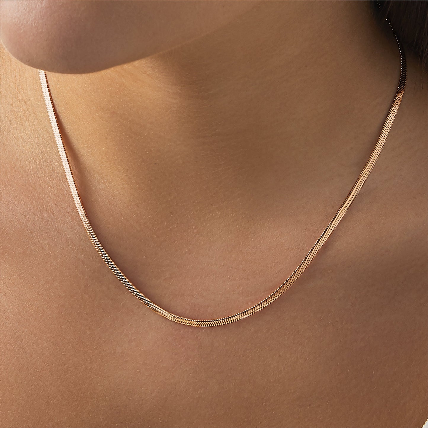 Archie's and Son Jewelry and Repairs Herringbone Gold Chain Necklace - 4mm, 16 Inch