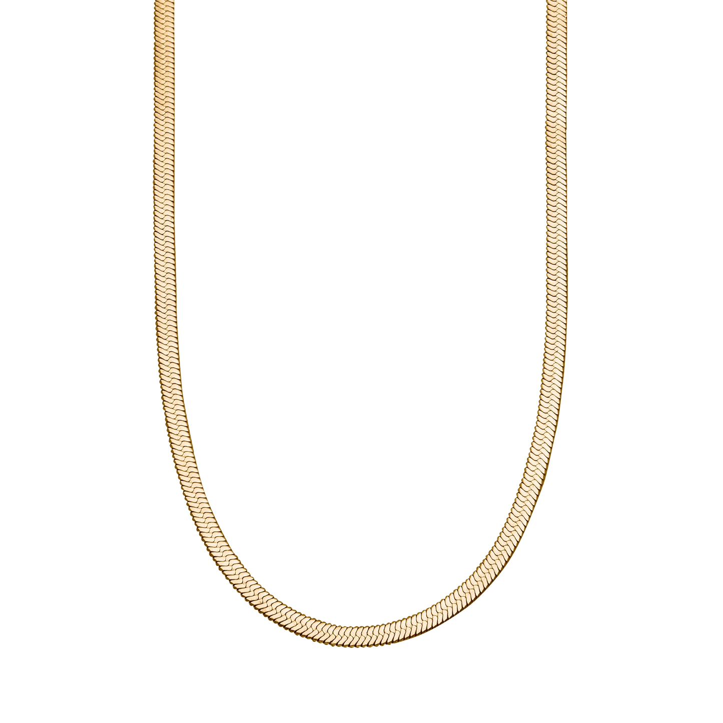 Archie's and Son Jewelry and Repairs Herringbone Gold Chain Necklace - 4mm, 16 Inch