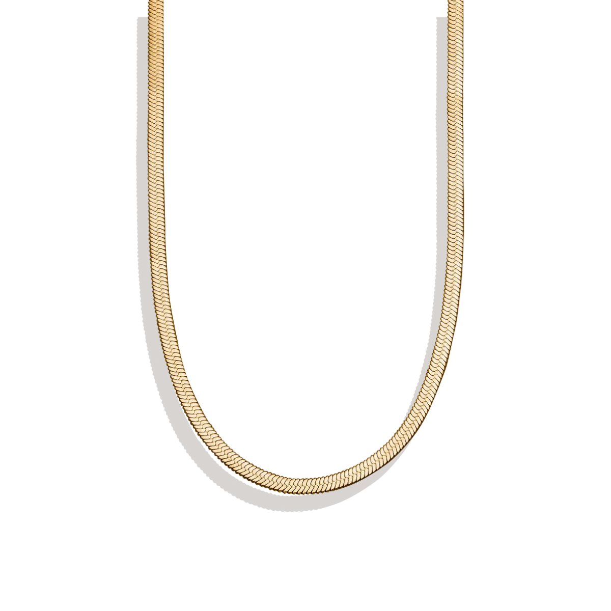 Archie's and Son Jewelry and Repairs Herringbone Gold Chain Necklace - 4mm, 16 Inch