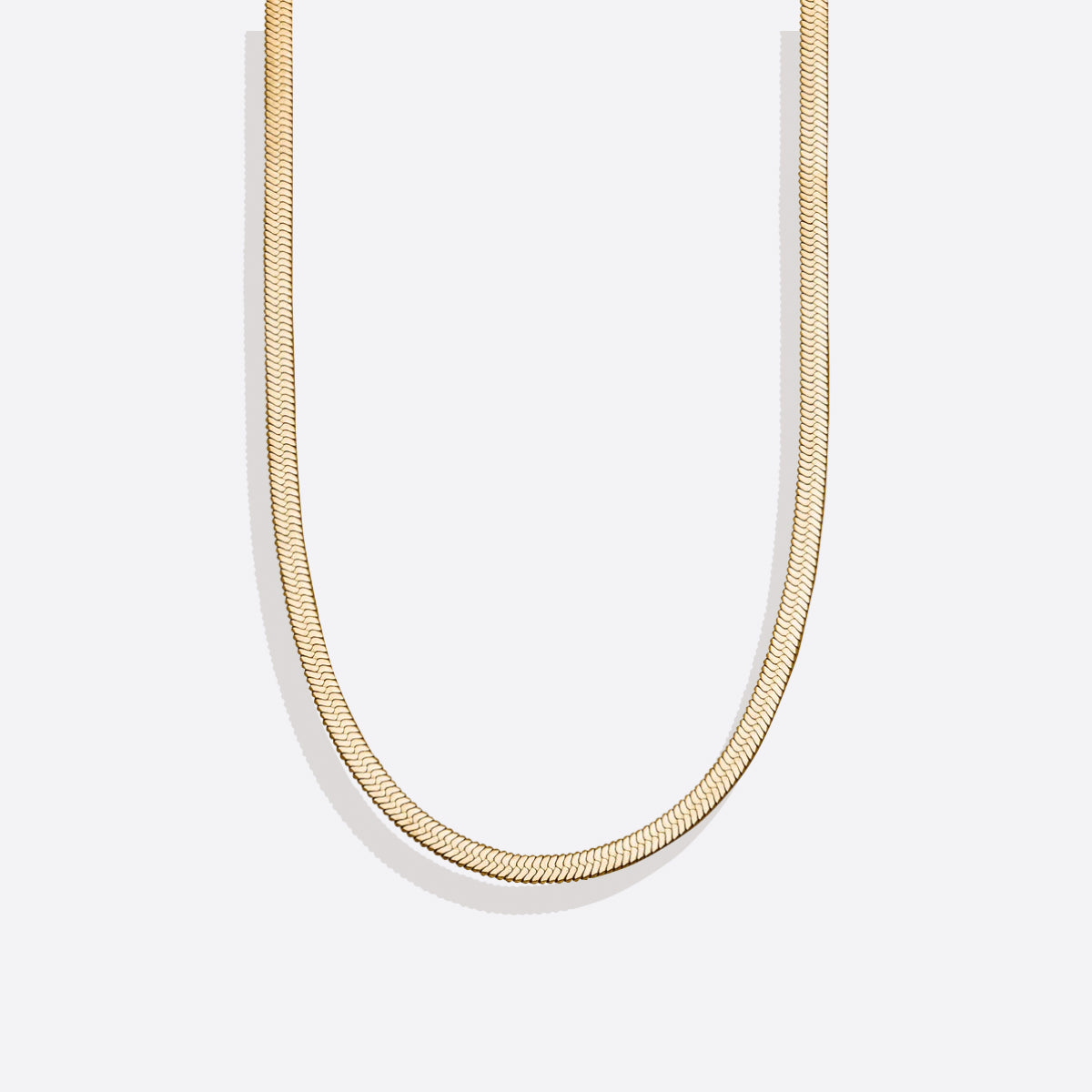 Archie's and Son Jewelry and Repairs Herringbone Gold Chain Necklace - 4mm, 16 Inch