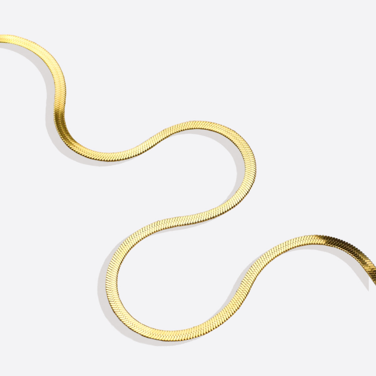 Archie's and Son Jewelry and Repairs Herringbone Gold Chain Necklace - 4mm, 16 Inch