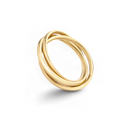 Archie's and Son Jewelry and Repairs dainty interlocking fidget ring with spinning band