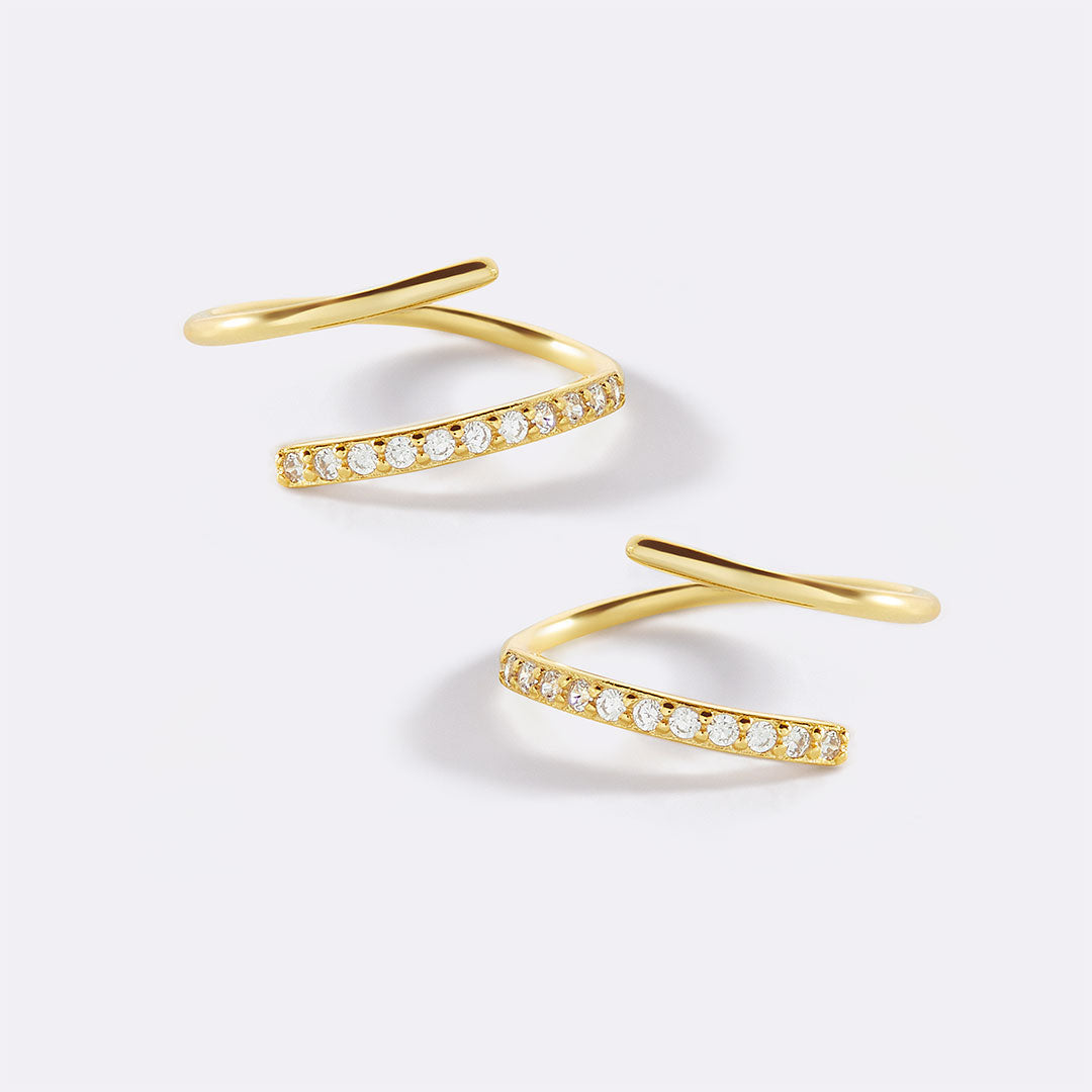 Archie's and Son Jewelry and Repairs Double Loop Huggie Hoop Earrings
