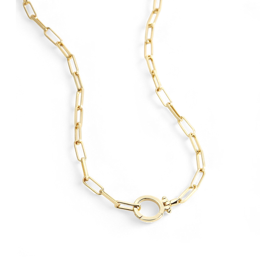 Archie's and Son Jewelry and Repairs mint paperclip necklace with hinge closure