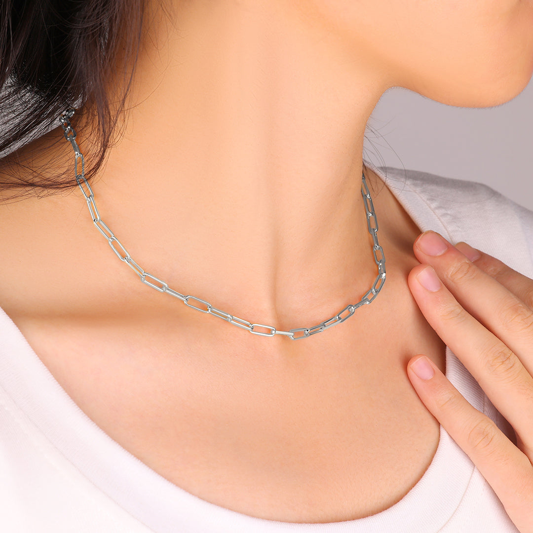 Mint Paperclip Necklace by Archie's and Son Jewelry and Repairs