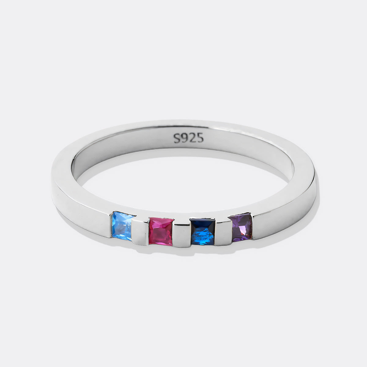 Princess-Cut Birthstone Band Ring by Archie's and Son Jewelry and Repairs