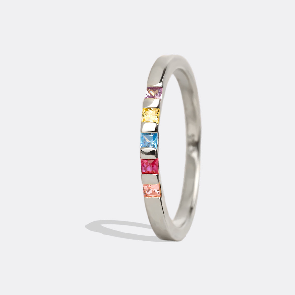 Princess-Cut Birthstone Band Ring by Archie's and Son Jewelry and Repairs