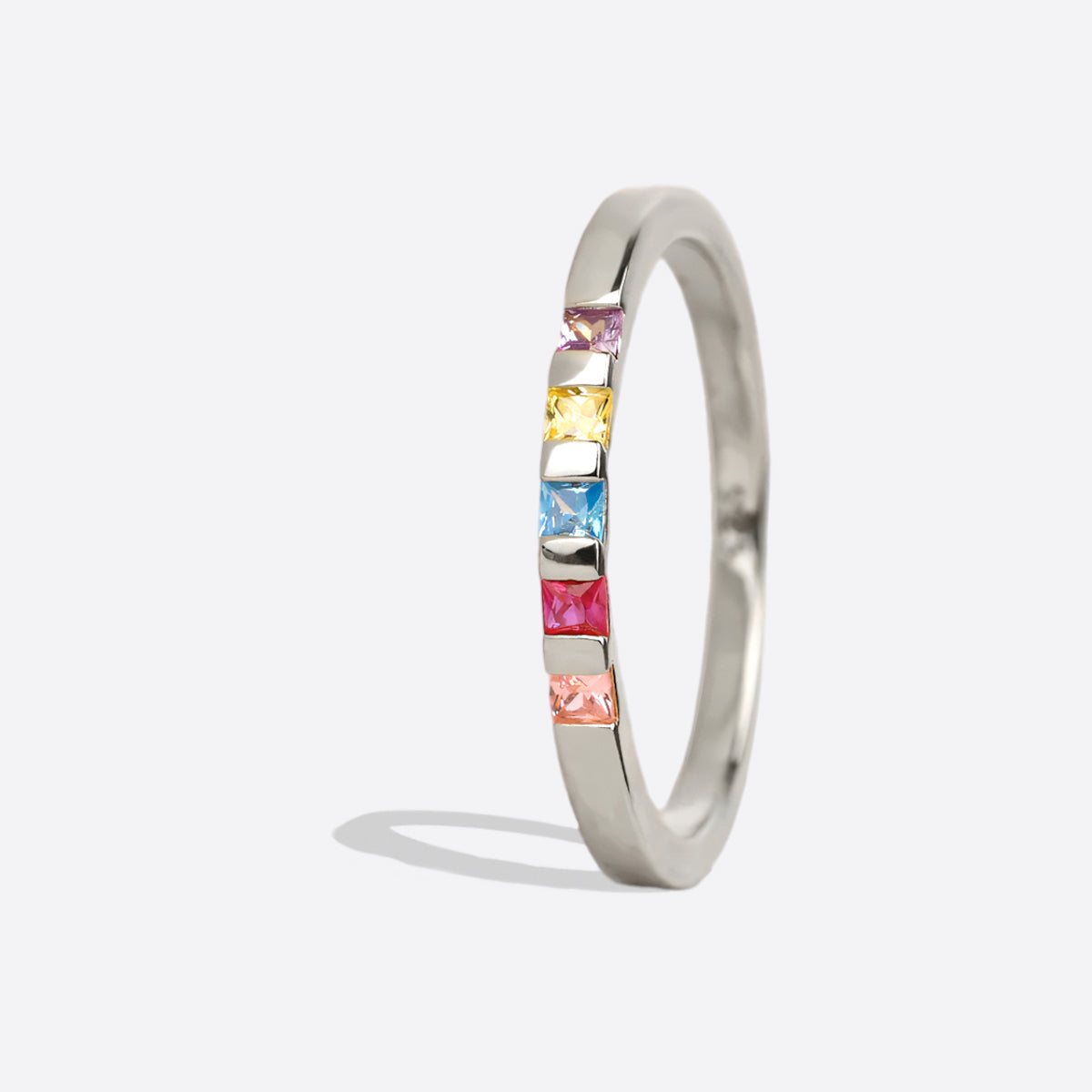 Princess-Cut Birthstone Band Ring by Archie's and Son Jewelry and Repairs