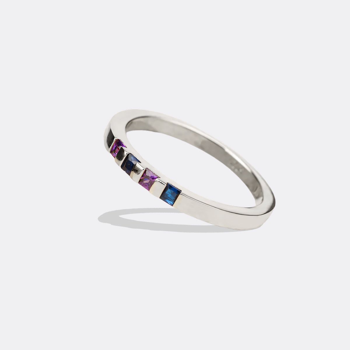 Princess-Cut Birthstone Band Ring by Archie's and Son Jewelry and Repairs