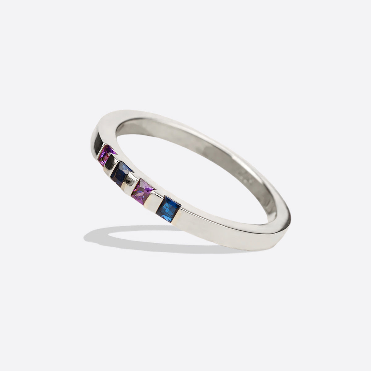 Princess-Cut Birthstone Band Ring by Archie's and Son Jewelry and Repairs