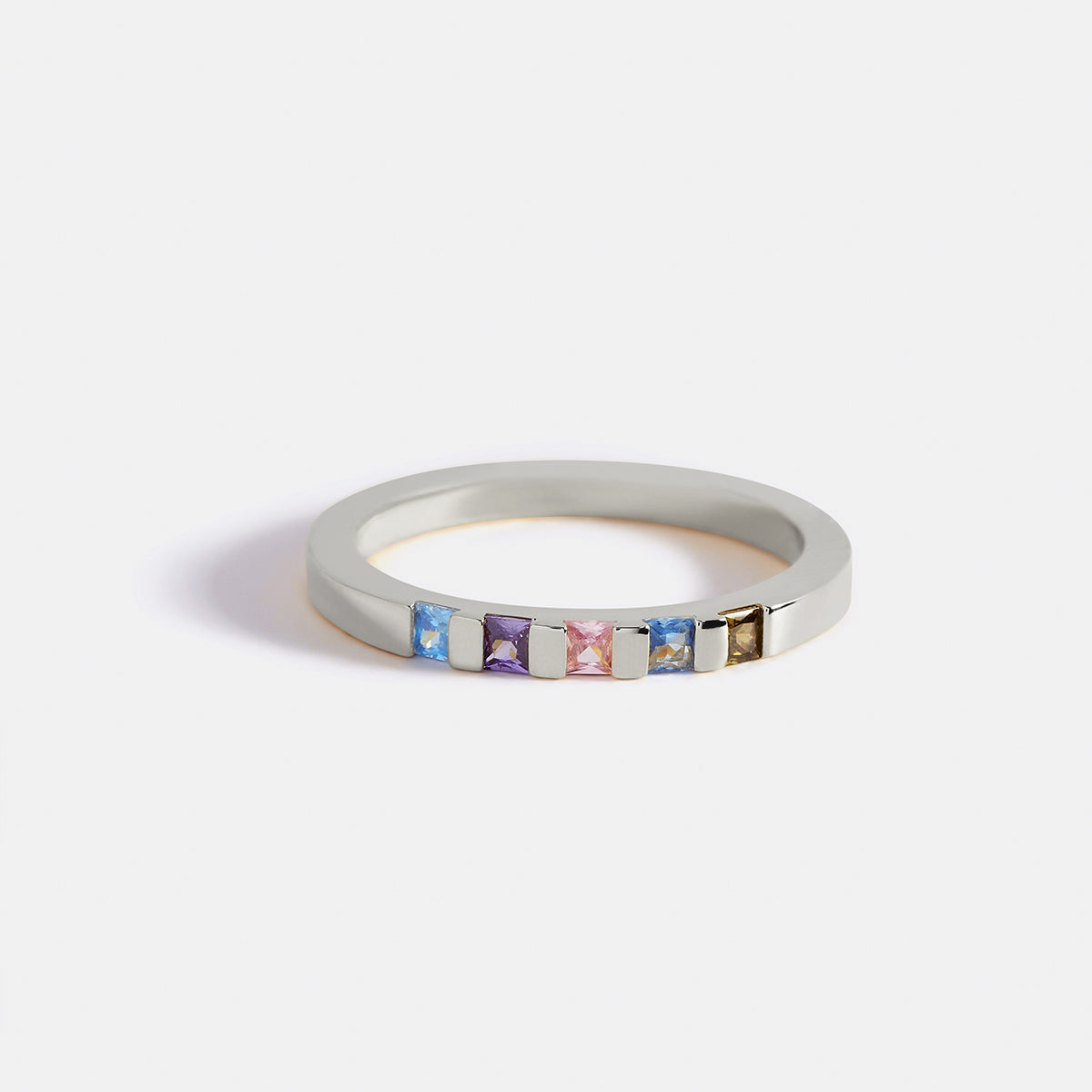 Princess-Cut Birthstone Band Ring by Archie's and Son Jewelry and Repairs