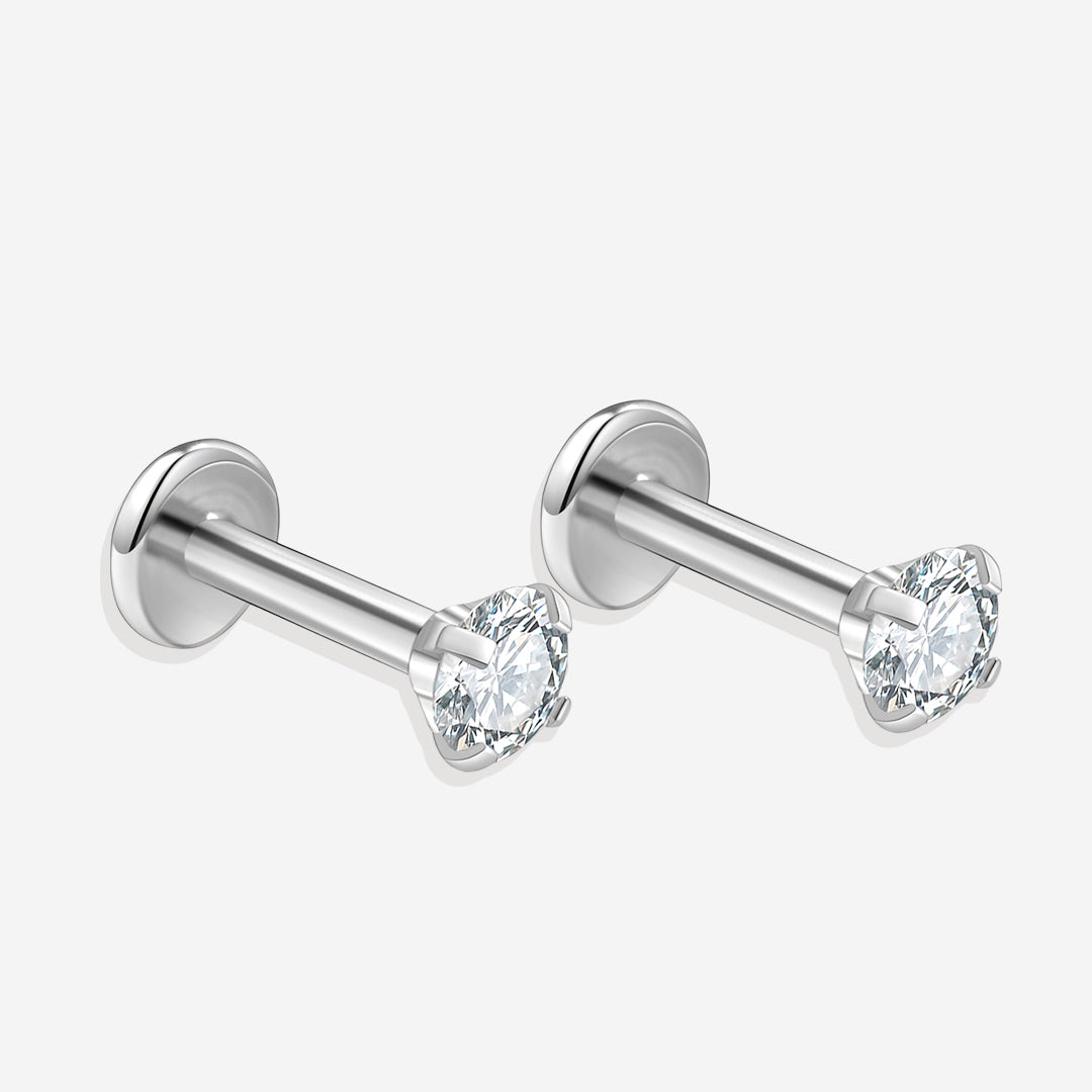 Crystal Sleeper Flatback Studs 18g | Archie's and Son Jewelry and Repairs