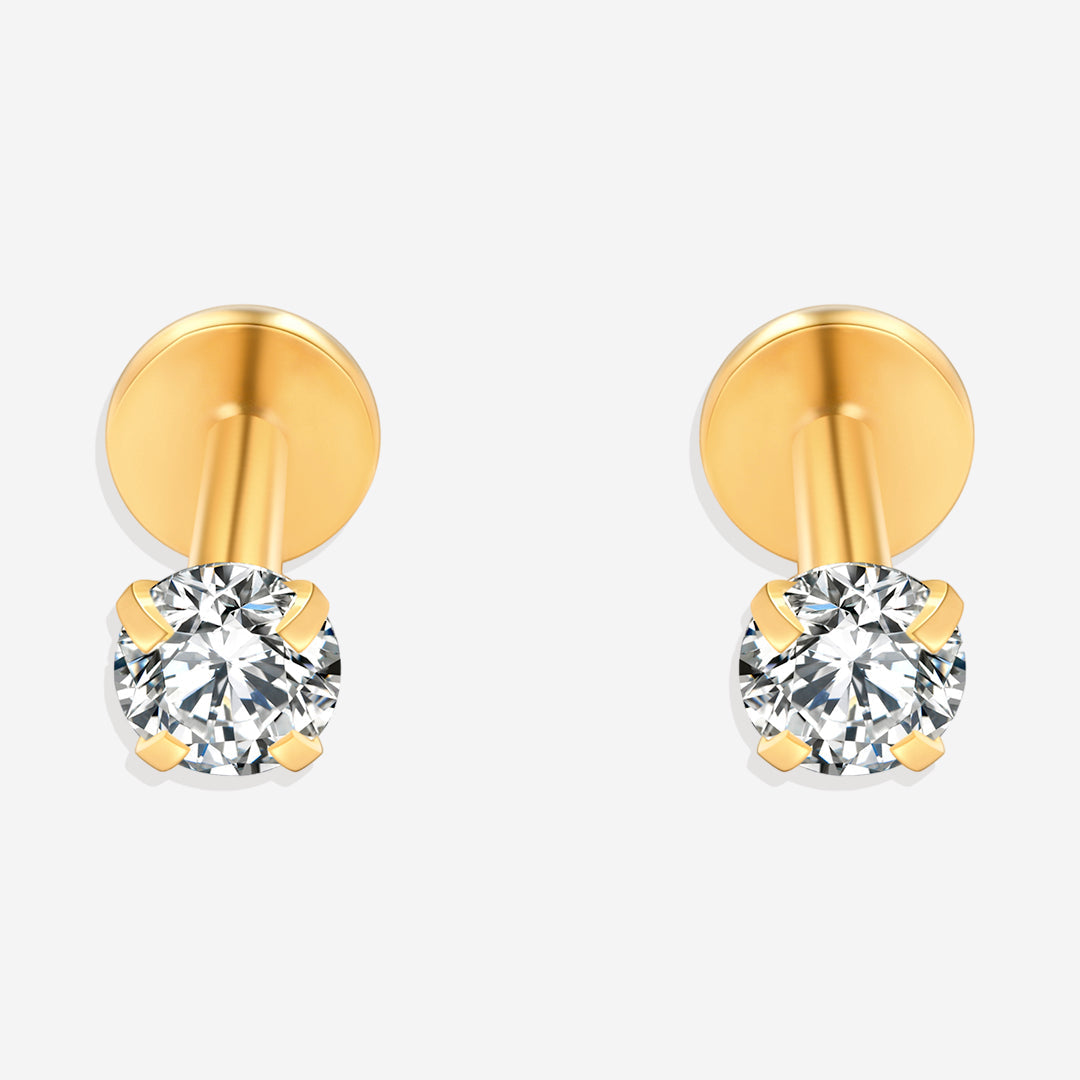 Crystal Sleeper Flatback Studs 18g | Archie's and Son Jewelry and Repairs