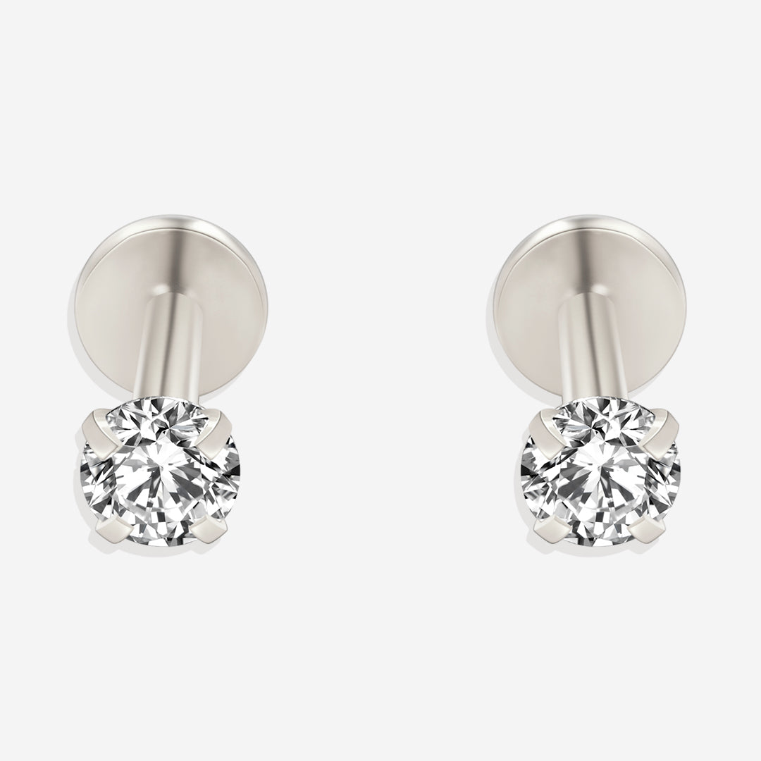 Crystal Sleeper Flatback Studs 18g | Archie's and Son Jewelry and Repairs