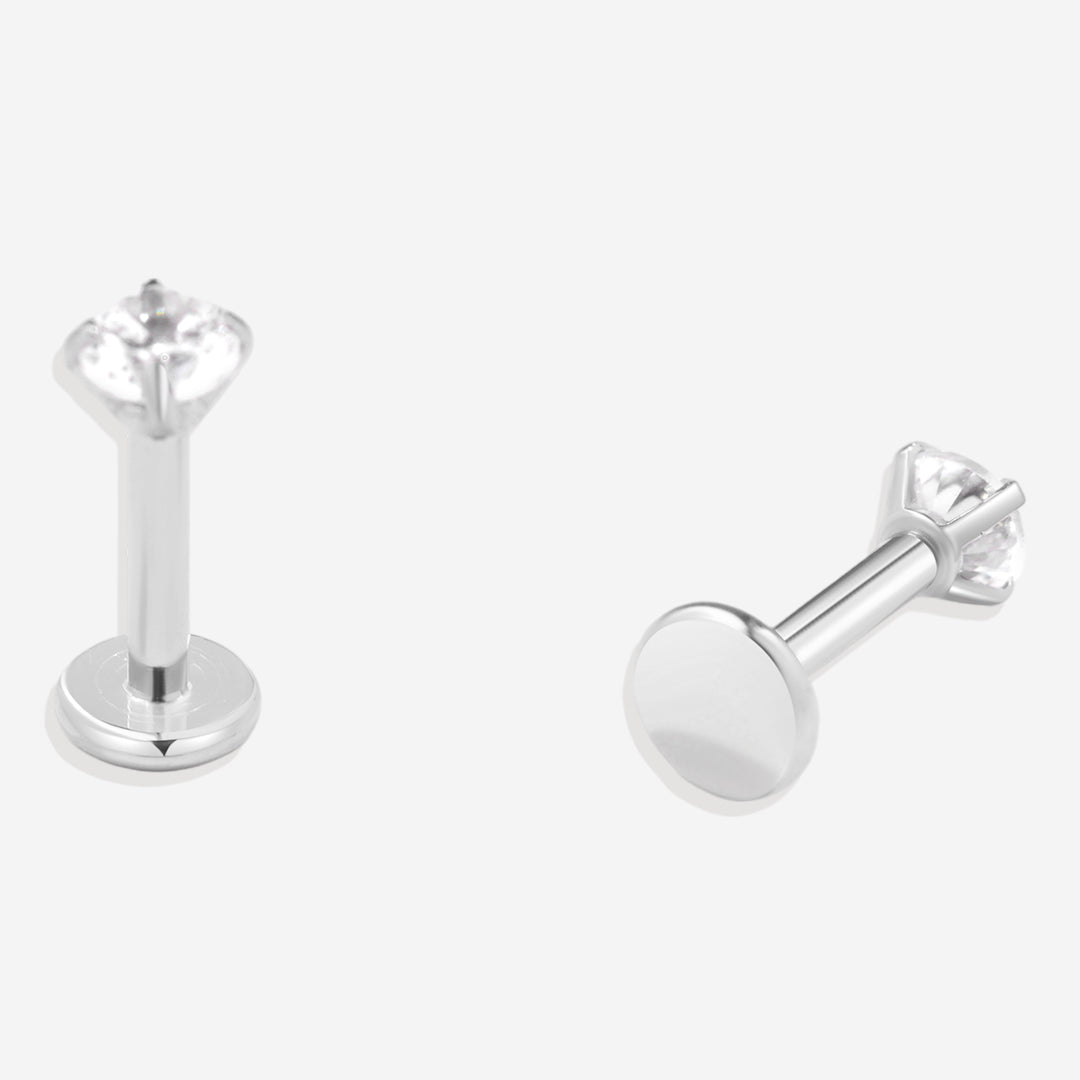 Crystal Sleeper Flatback Studs 18g | Archie's and Son Jewelry and Repairs