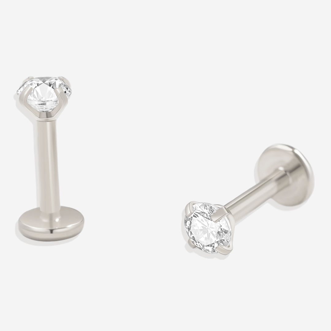 Crystal Sleeper Flatback Studs 18g | Archie's and Son Jewelry and Repairs