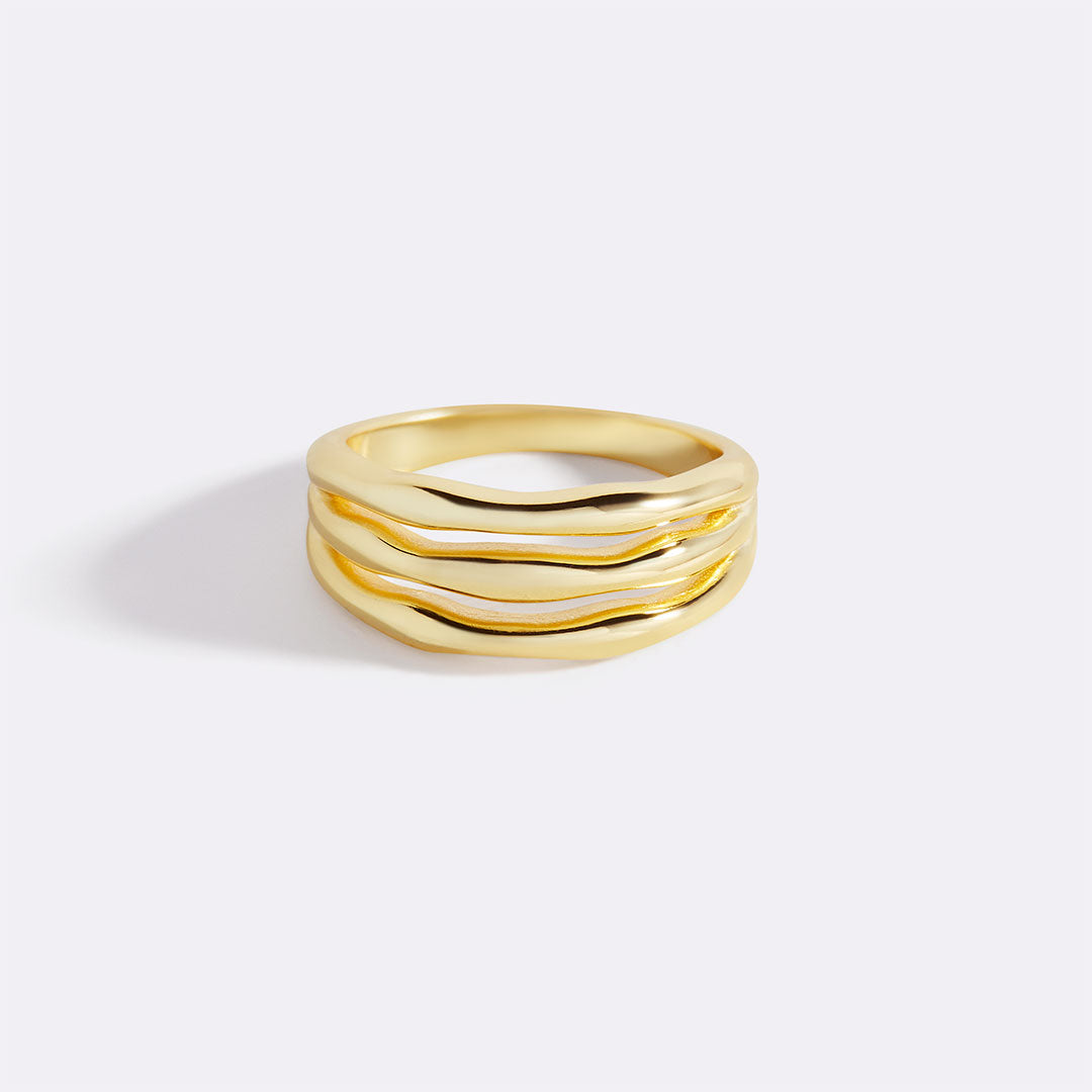 Archie's and Son Gold Vermeil Triple Ring