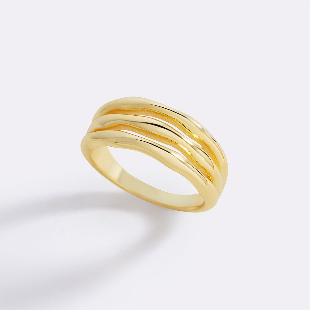 Archie's and Son Gold Vermeil Triple Ring