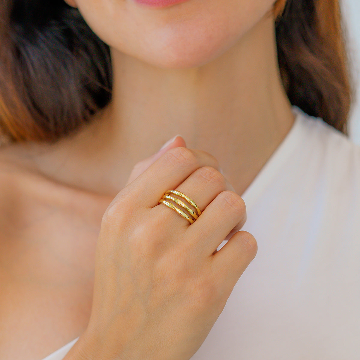 Archie's and Son Gold Vermeil Triple Ring