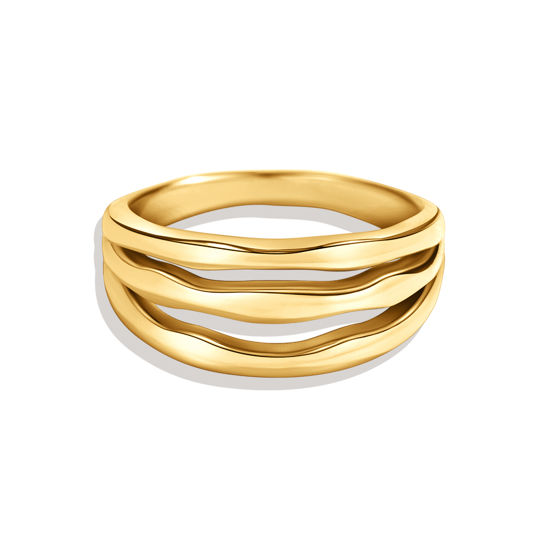 Archie's and Son Gold Vermeil Triple Ring