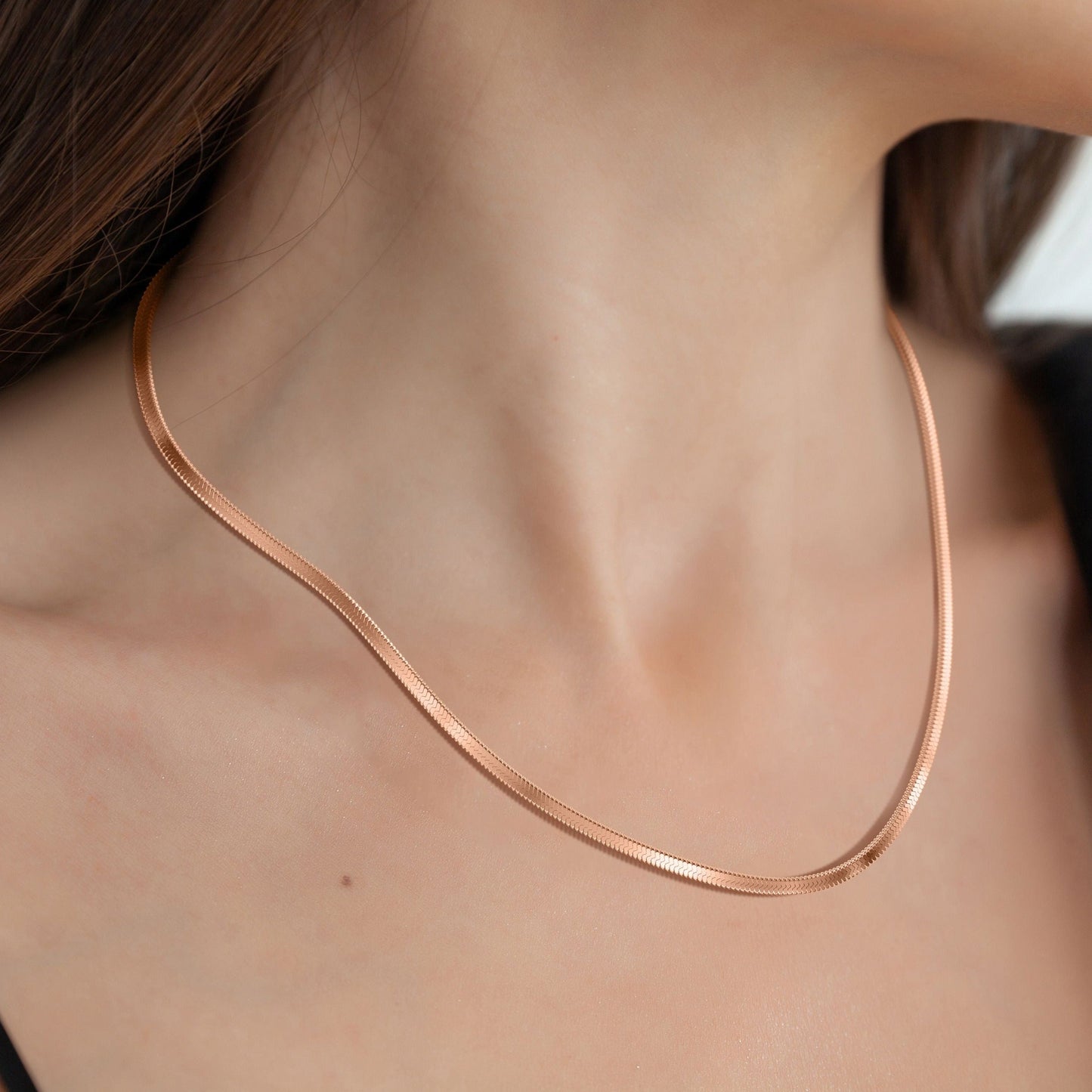 Archie's and Son Jewelry and Repairs Herringbone Gold Chain Necklace - 4mm, 16 Inch