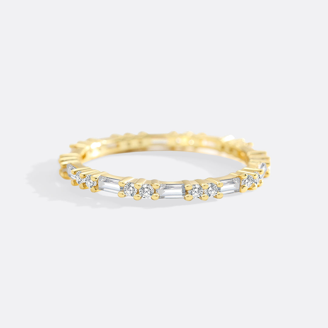 Archie's and Son Jewelry and Repairs White Sapphire Baguette Stacking Ring