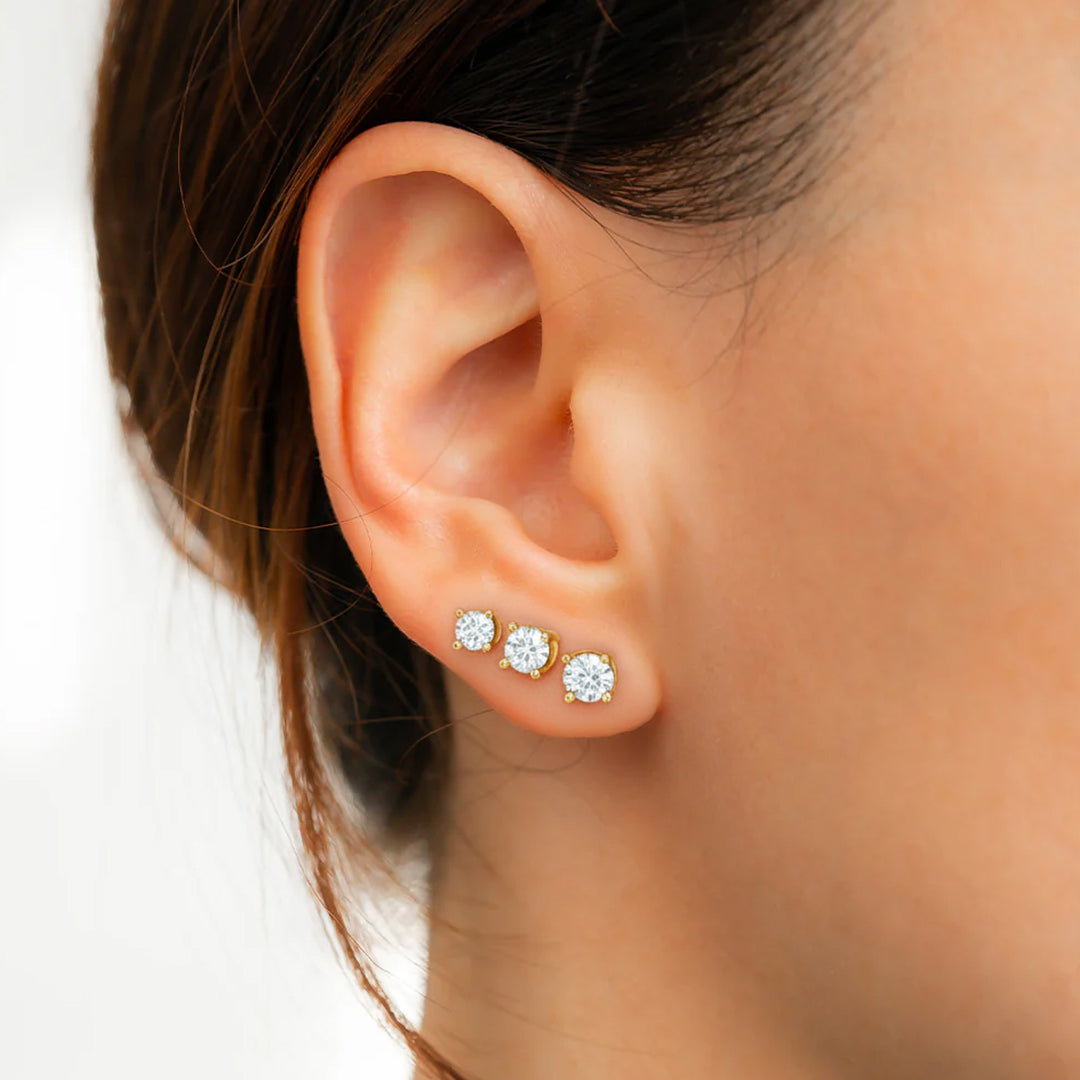 Classic CZ & Moissanite Stud Earrings - Archie's and Son Jewelry and Repairs