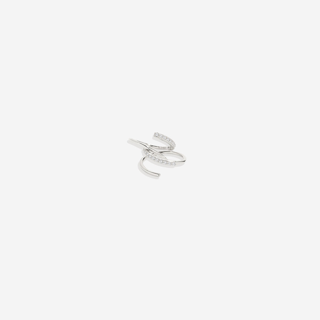 Archie's and Son Jewelry and Repairs Double Loop Huggie Hoop Earrings