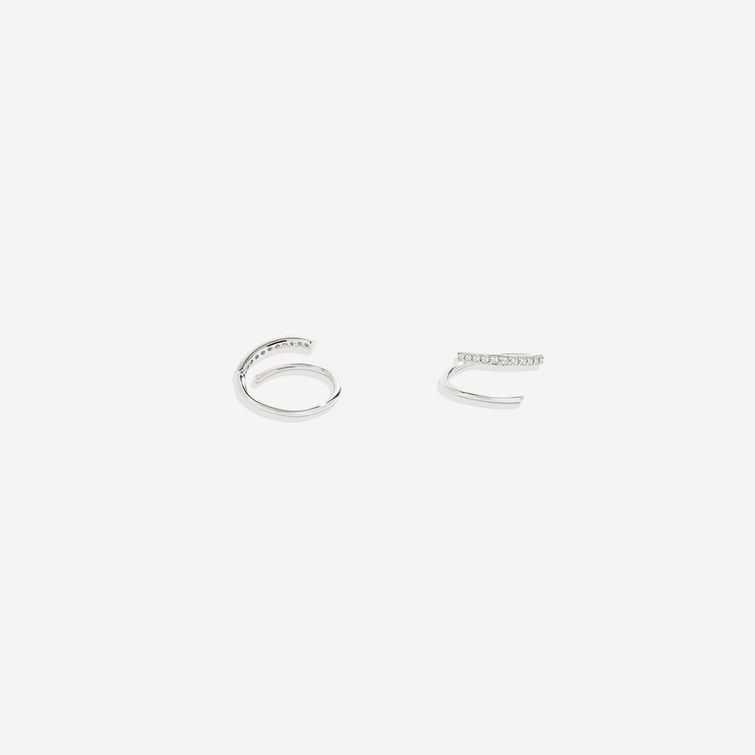 Archie's and Son Jewelry and Repairs Double Loop Huggie Hoop Earrings
