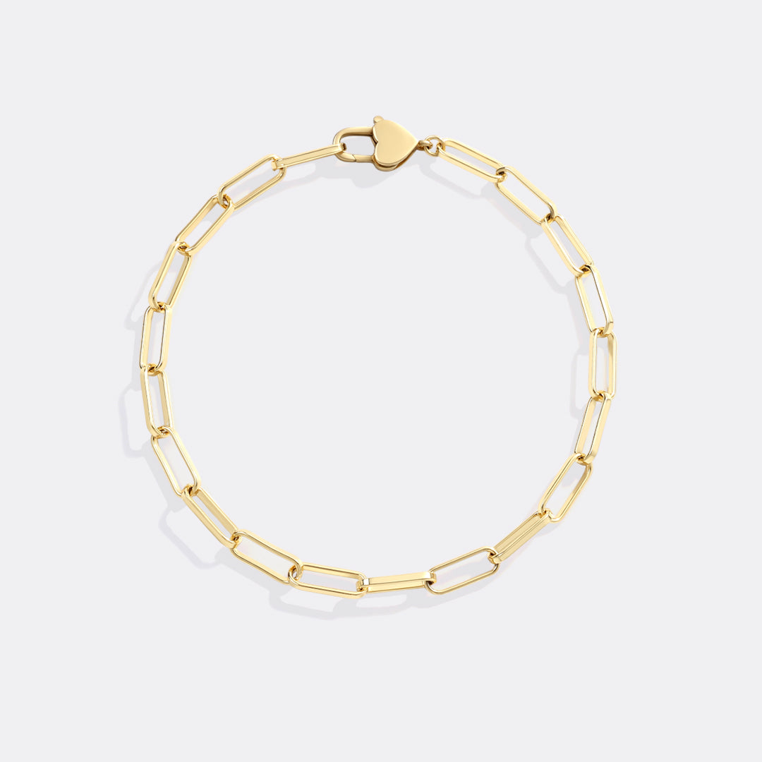 Archie's and Son Jewelry and Repairs Gold-Plated Heart Padlock Bracelet
