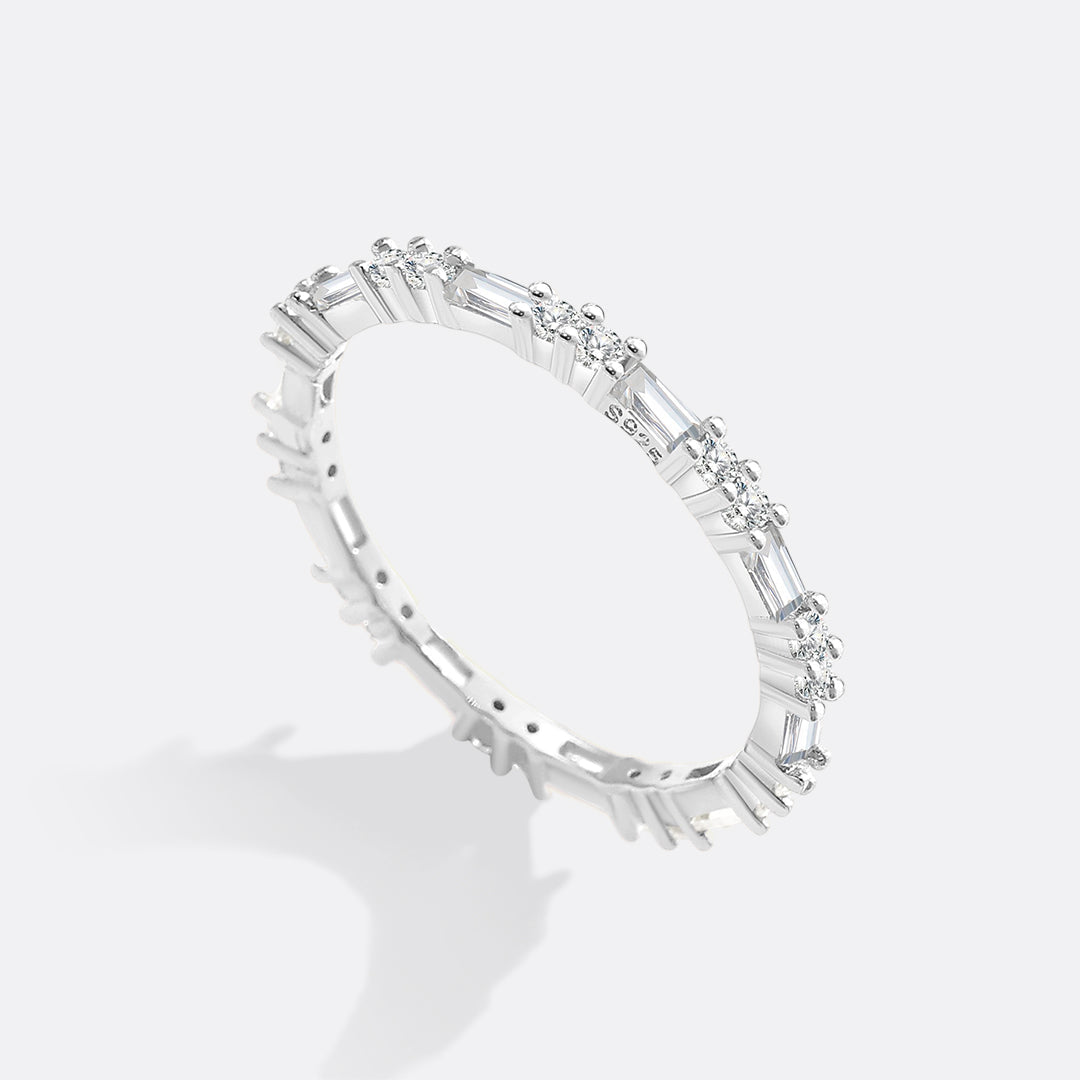 Archie's and Son Jewelry and Repairs White Sapphire Baguette Stacking Ring