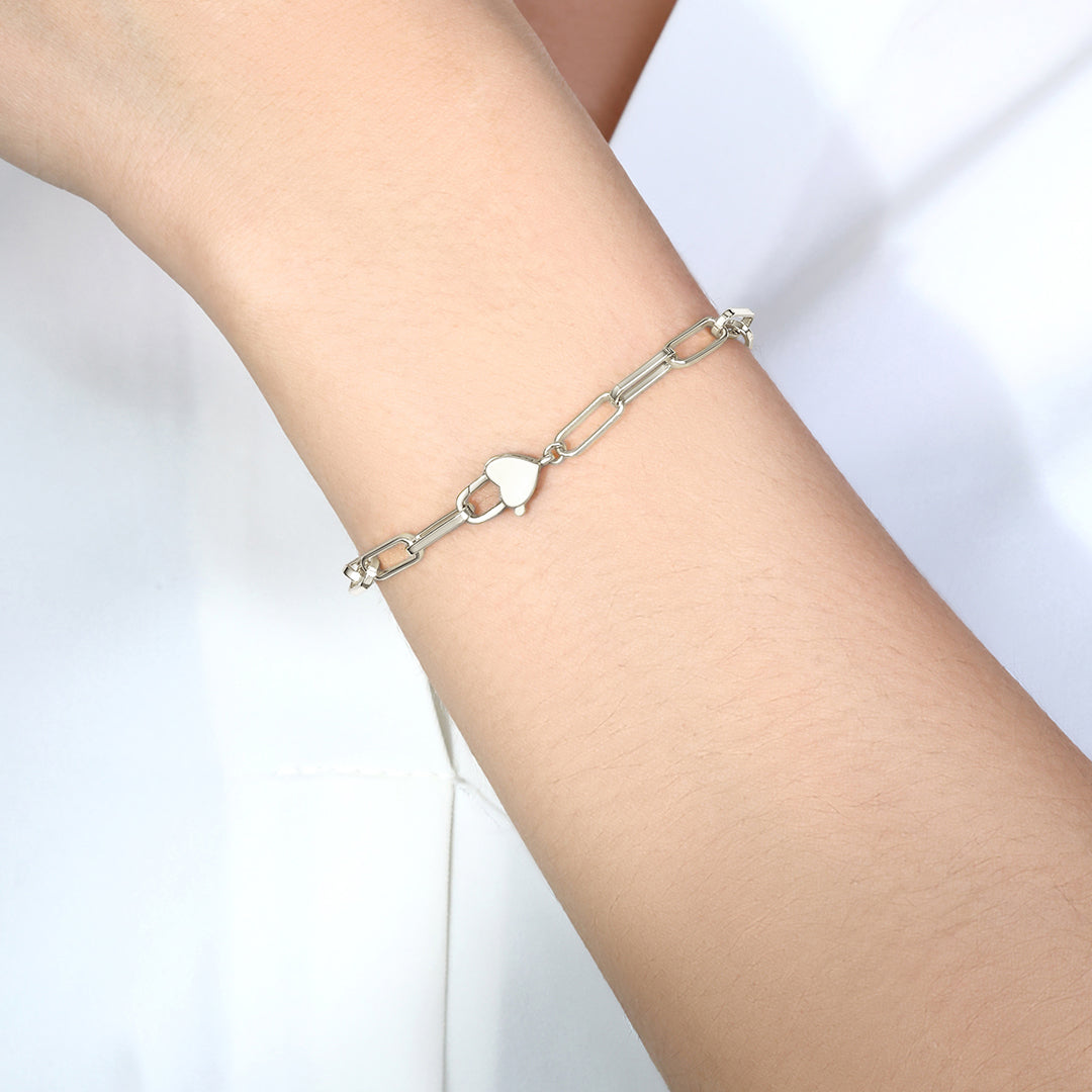 Archie's and Son Jewelry and Repairs Gold-Plated Heart Padlock Bracelet