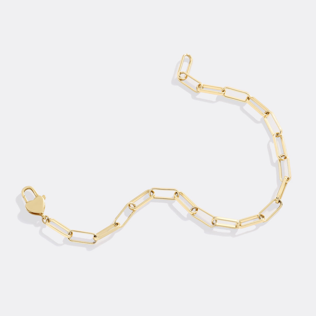 Archie's and Son Jewelry and Repairs Gold-Plated Heart Padlock Bracelet