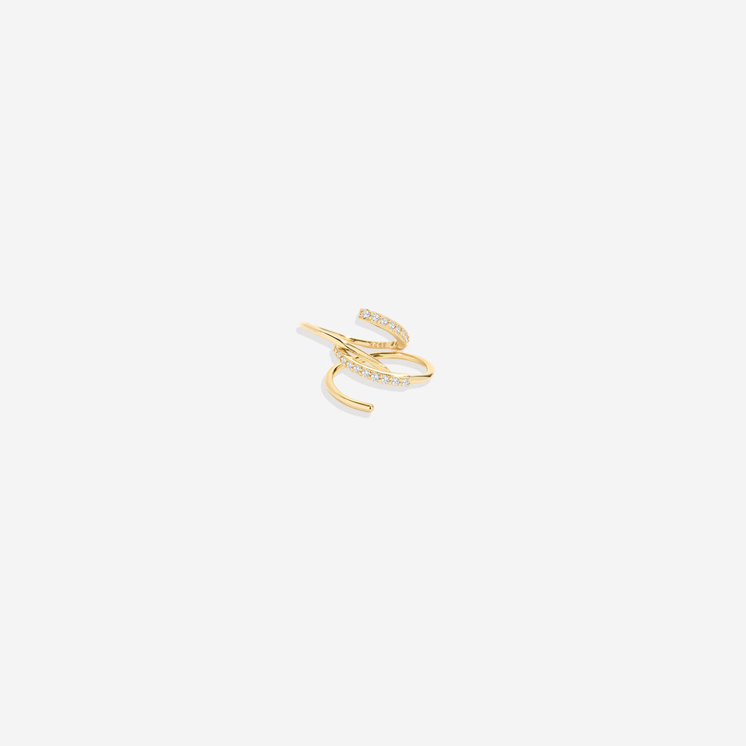 Archie's and Son Jewelry and Repairs Double Loop Huggie Hoop Earrings